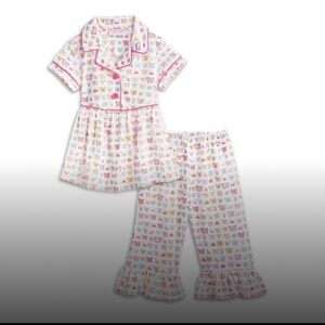 NWT American Girl BITTY BABY TWIN BUGS & BUTTERFLY PAJAMAS GIRLS SIZE 6/6X
